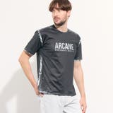 49ブラック | ハケメ×ロゴ柄半袖Tシャツ | NICOLE
