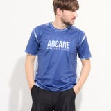 67ネイビー | ハケメ×ロゴ柄半袖Tシャツ | NICOLE