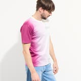 80パープル | 【WEB限定】グラデーション・ロゴプリント半袖Tシャツ | NICOLE
