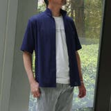67ネイビー | プリントハンソデシャツ | NICOLE
