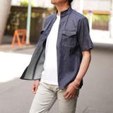 5.3オンスストレッチデニム半袖シャツ | NICOLE | 詳細画像7 