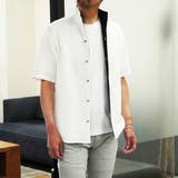 09ホワイト | キルトジャカード半袖シャツ | NICOLE