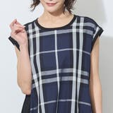 チェック柄異素材切替えカットワンピース | NICOLE | 詳細画像10 