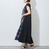 チェック柄異素材切替えカットワンピース | NICOLE | 詳細画像12 