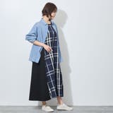 チェック柄異素材切替えカットワンピース | NICOLE | 詳細画像15 