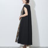 チェック柄異素材切替えカットワンピース | NICOLE | 詳細画像5 