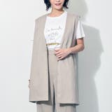 19ライトグレー | ノーカラーロングジレ | NICOLE