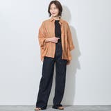 7分袖オンブレーチェックビッグシャツ | NICOLE | 詳細画像2
