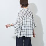 7分袖オンブレーチェックビッグシャツ | NICOLE | 詳細画像9