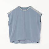 60ブルー | ラメ切替え入りフレンチスリーブプルオーバー | NICOLE