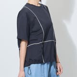 配色パイピング切替え半袖Tシャツ | NICOLE | 詳細画像14 