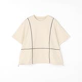 配色パイピング切替え半袖Tシャツ | NICOLE | 詳細画像17 