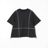 配色パイピング切替え半袖Tシャツ | NICOLE | 詳細画像19 