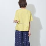配色パイピング切替え半袖Tシャツ | NICOLE | 詳細画像8 