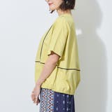 配色パイピング切替え半袖Tシャツ | NICOLE | 詳細画像9 