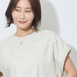 コード刺繍入りフレンチスリーブプルオーバー | NICOLE | 詳細画像9 