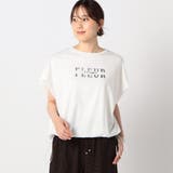 09ホワイト | シルバー箔プリント タックショルダーカットソー | NICOLE