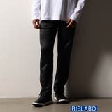 49ブラック | 【RIELABO】レザーライクジャージ デザインパンツ | NICOLE