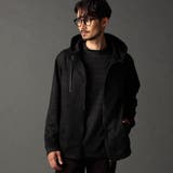 49ブラック | ブラッシュドクロス  ジップアップパーカー | NICOLE