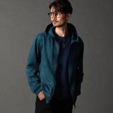 60ブルー | ブラッシュドクロス  ジップアップパーカー | NICOLE