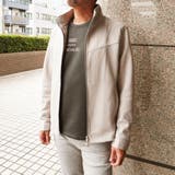 19ライトグレー | ライトスウェードポンチフルジップスタンドブルゾン | NICOLE
