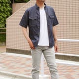 ダイヤ柄リンクスジャカード半袖Vネックカットソー | NICOLE | 詳細画像4