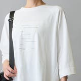 箔入りロゴプリント7分袖ラグランTシャツ | NICOLE | 詳細画像12 