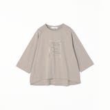 箔入りロゴプリント7分袖ラグランTシャツ | NICOLE | 詳細画像17 