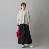 箔入りロゴプリント7分袖ラグランTシャツ | NICOLE | 詳細画像3 