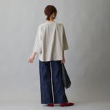 箔入りロゴプリント7分袖ラグランTシャツ | NICOLE | 詳細画像5 