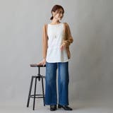 布帛ヘムドッキングロングスリーブTシャツ | NICOLE | 詳細画像2 