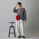 モチーフ刺繍入りダンボールプルオーバー | NICOLE | 詳細画像7 