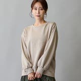 18ベージュ | モチーフ刺繍入りダンボールプルオーバー | NICOLE