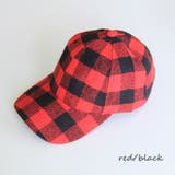 red/black | レディース メンズ ブロックチェック柄キャップ | Y&M