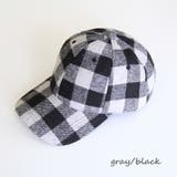 gray/black | レディース メンズ ブロックチェック柄キャップ | Y&M