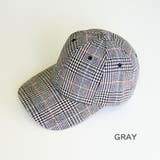 gray | レディースファッション グレンチェック柄キャップ チェック柄 | Y&M