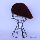 burgundy | フェルトベレー帽 ―フラットタイプ― チョボ無し | Y&M