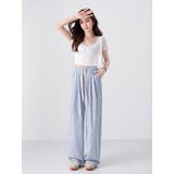 清涼快適 リネン綿ワイドパンツ リネン風合い | nijibra | 詳細画像2