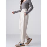 裏起毛美シルエットアクティブジョガ-パンツ レデイーズパンツ 裏起毛パンツ | nijibra | 詳細画像7