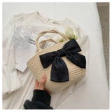 ホワイト | リボントートバッグ バケットバッグ リボン | nijibra