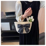 リボントートバッグ バケットバッグ リボン | nijibra | 詳細画像7