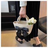 リボントートバッグ バケットバッグ リボン | nijibra | 詳細画像8