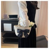 リボントートバッグ バケットバッグ リボン | nijibra | 詳細画像9