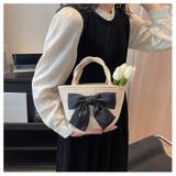 リボントートバッグ バケットバッグ リボン | nijibra | 詳細画像10