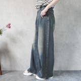 ウエストゴム楽ちんスーパーワイドデニムパンツ ジ－ンズ パンツ | nijibra | 詳細画像10 