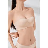 ヌーディーベージュ | 滑りにくい ストラップレス ブラジャー | nijibra