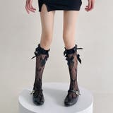 2組セット組み合わせ自由 リボン ニーハイソックス | nijibra | 詳細画像5 