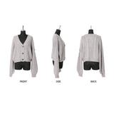 ケーブルニットショートカーディガンゆるニット レディース トップス | NinaetLina | 詳細画像2 