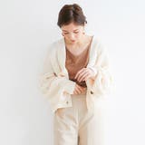 オフ(02) | ケーブルニットショートカーディガンゆるニット レディース トップス | NinaetLina
