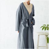 ブルー | ダブルフェイスフェイクウールコート レディース トップス | NinaetLina